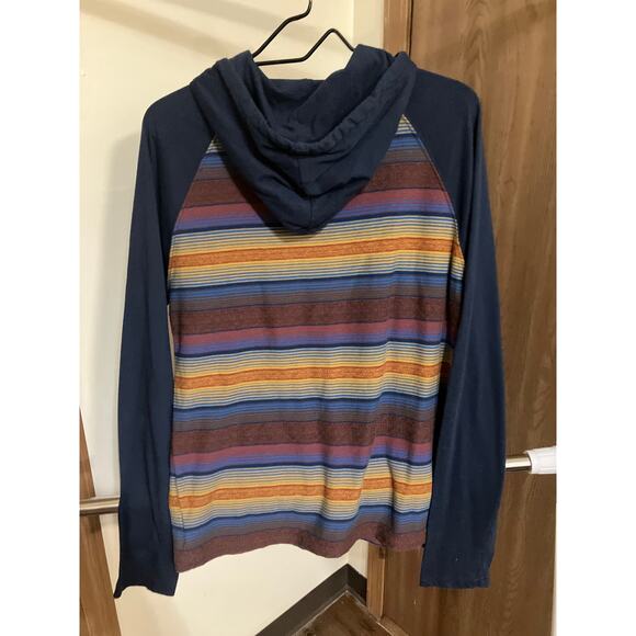 Beautiful Giant Hoodie Men’s M Willow Pullover Striped Blue Brown Cotton Blend - Picture 2 of 6
